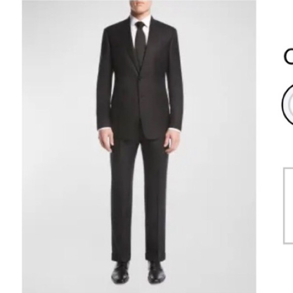 Giorgio Armani collezioni black men's two-piece suit